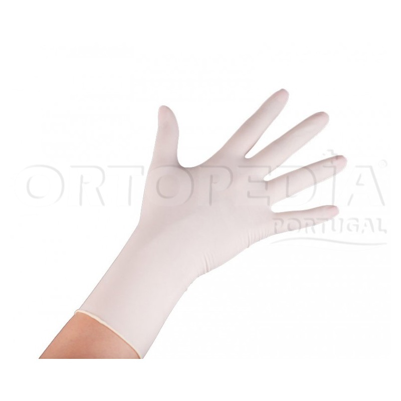 Luvas em latex descartáveis
