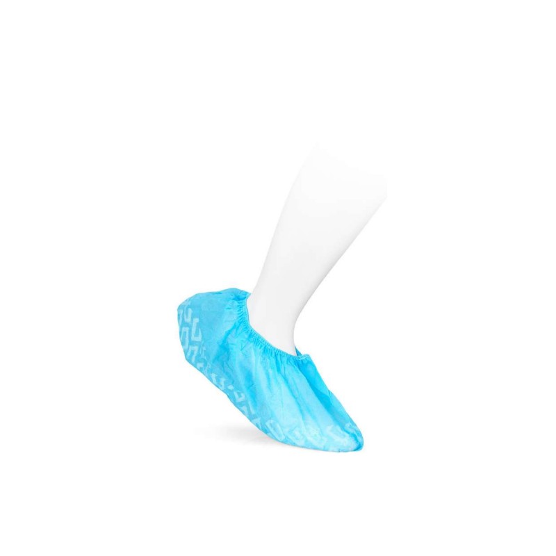 Cobre Sapatos em PP Azul Antiderrapantes