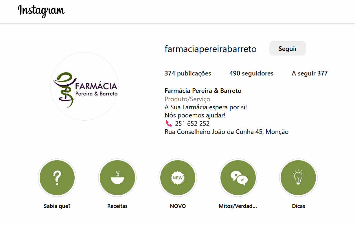 Farmácia Martins barreto Instagram